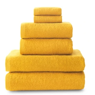 Afbeelding van Top Towel Plus grote badhanddoeken 2 gezichts of bidhanddoeken + handdoeken wastafels douchehanddoeken 100% katoen goud