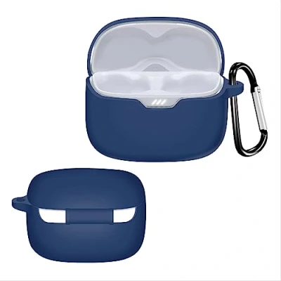 Afbeelding van GIOPUEY Cilicone Hoes voor JBL TUNE BEAM, Ultradunne zachte hoes, Slim Fit, Anti Fall, niet gemakkelijk te vuil Marineblauw