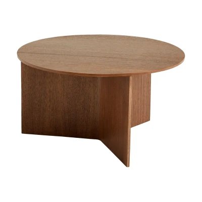 Afbeelding van HAY Slit salontafel Ø65 cm Lacquered walnut