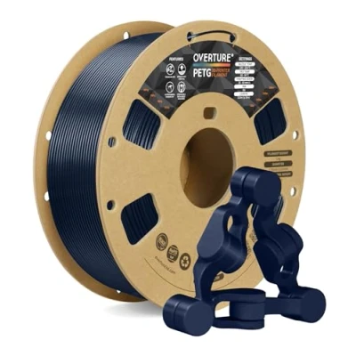 Afbeelding van OVERTURE PETG filament wit, 1,75 mm uitgerust, 1 kg spoel, 3D printfilament voor printers, maatnauwkeurigheid +/ 0,02 mm, sterrenblauw