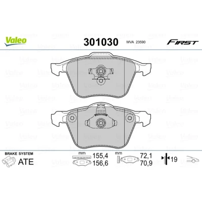 Afbeelding van Valeo Remblokset 301030