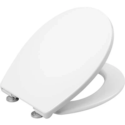 Afbeelding van Cornat WC bril&quot;Premium 2&quot; plat design onderhoudsvriendelijk duroplast Quick Up &amp; Clean functie softclosemechanisme comfortabele montage van bovenaf/toiletbril/wc deksel / KSPREMSC200