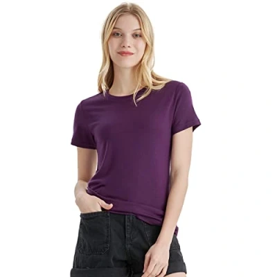 Afbeelding van Merino Protect 100% Merinowollen T Shirt Dames Ronde Hals Korte Mouwen Geurbestendig Ondershirt Geschikt Voor Reizen En Wandelen