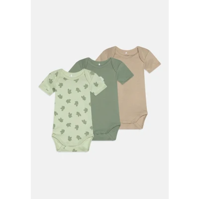 Afbeelding van NAME IT BABY romper NBMBODY set van 3 groen/beige