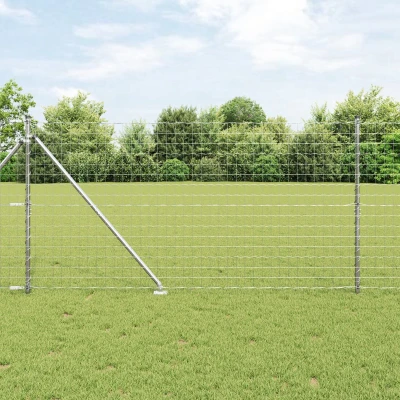 Afbeelding van vidaXL Euro Fence met 13 Spike Posts 1.2x25 m Gegalvaniseerd Staal