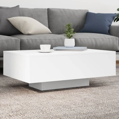 Afbeelding van Salontafel met LED verlichting 85x55x31 cm wit
