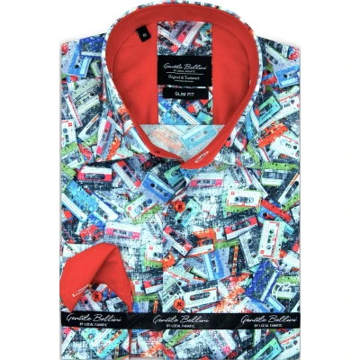 Afbeelding van Mannen Blouse Slim Fit Strijkvrije Heren Overhemd met Lange Mouwen