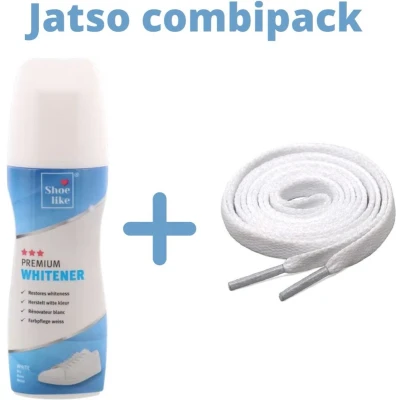 Afbeelding van Jatso Sneakers Whitener Schoenpoets Wit Herstelt Witte kleur 1x 75ml Stralend Schoenen Festival tip Veters