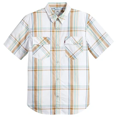 Afbeelding van Levi&#039;s SS Western NEW Overhemd, Heren, Maat: Large, Waab plaid mustard