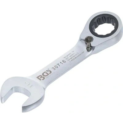 Afbeelding van BGS 30716 Ratel ringsteeksleutel kort omschakelbaar 16 mm
