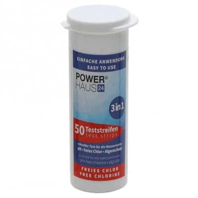 Afbeelding van 50 teststaafjes, 3 in 1 teststrips, teststrips voor chloor, pH waarde en algenbescherming, zwembad whirlpool
