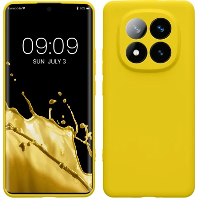 Afbeelding van kwmobile telefoonhoesje geschikt voor Xiaomi Redmi Note 14 Pro+ 5G / Pro Plus Hoesje smartphone Precisie camera uitsnede In stralend geel