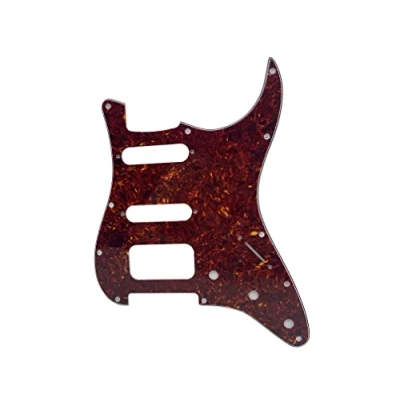 Afbeelding van KAISH 11 Hole Modern Strat HSS Pickguard 3 Schroef Ronde Hoek Humbucking Pickup Montage Past Amerikaanse Fender Vintage Tortoise