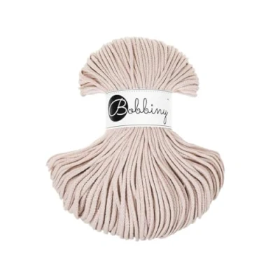 Afbeelding van Bobbiny Junior 3 mm gevlochten macramé koord (nude) 100 m