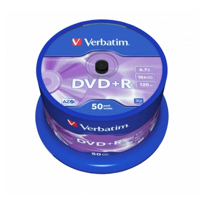 Afbeelding van DVD+R 4,7 GB VERBATIM 16x Cakebox 50 stuks