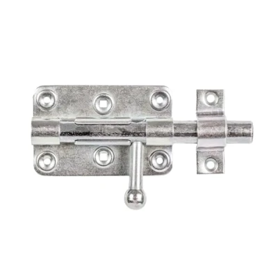 Afbeelding van Alberts 129026 bout sluitgrendel met ronde greep en bevestigde lus elektrolytisch geel verzinkt plaat 99 x 60 mm Ø 15 totale lengte 140