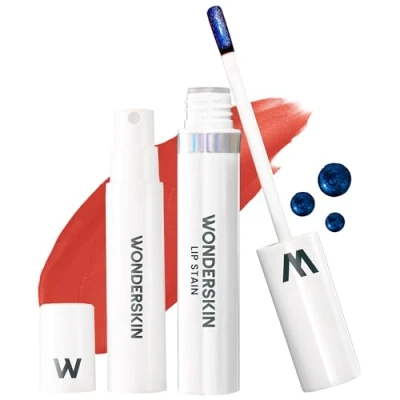 Afbeelding van Wonderskin, Lippenstift + lipgloss, Wonder Blading Lip Stain Kit Glamorous Klassiek Rood