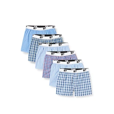 Afbeelding van Lower East Heren Amerikaanse boxershorts met elastische tailleband, Business, set van 6, 4XL