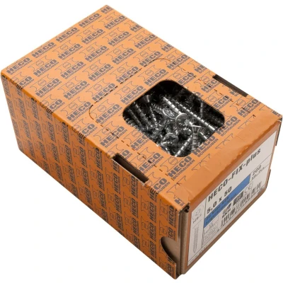 Afbeelding van Heco 58060671 Fix plus Spaanplaatschroef Staal Verzinkt Verzonken Deeldraad Pozidriv PZ3 6 x 130mm (100st)