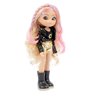 Afbeelding van UNIQUE Eyes, 25 cm grote pop Rebecca, met hun blik die je uit de ogen volgt, magisch haar, speelgoed voor kinderen vanaf 3 jaar, MYM081