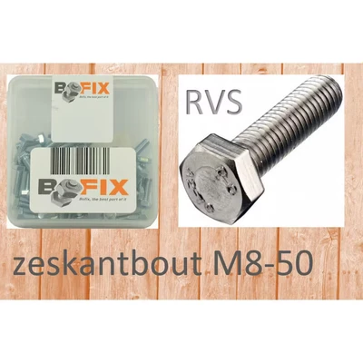 Afbeelding van Bofix Bout Zeskant M8X50 Rvs (P12)