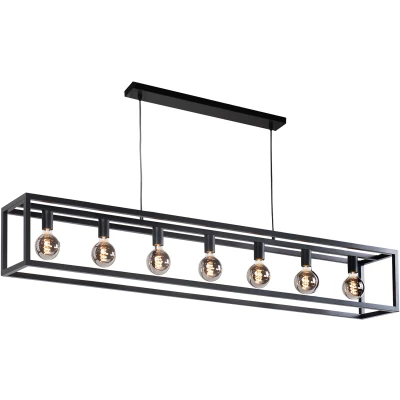 Afbeelding van Highlight hanglamp Fragola 7 lichts 170x170 cm zwart