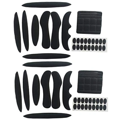 Afbeelding van 2 Set Helm Padding Kit Fiets Pad Universele Foam Pads voor Motorfiets Fietshelm (Zwart)..