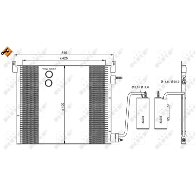 Afbeelding van Condensor, airconditioning NRF 35741