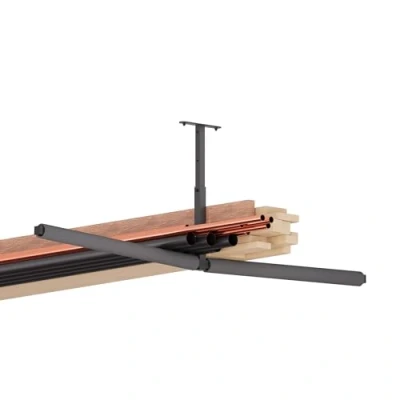Afbeelding van QLS Hangrek, plafondhouder, ladder, kajak, surfplank, gereedschapsopslag, zwart, 2 stuks