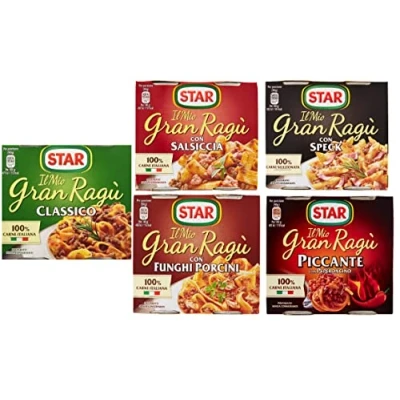 Afbeelding van Testpakket Star rag sughi pronti afgewerkte sauzen 5 x (2 180 g) 100% Italiaans