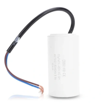 Afbeelding van Condensator, 50uf Condensator 450V startcondensator bedrijfscondensator Motorstartcondensator CBB60 Microfarad condensatorkabel,