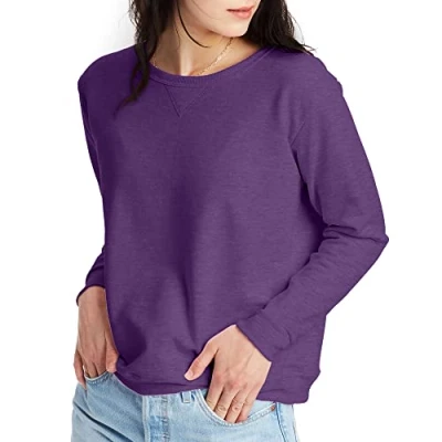 Afbeelding van Hanes EcoSmart Sweatshirt met ronde hals voor dames, Violette pracht, M