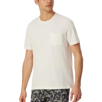 Afbeelding van Schiesser Pyjamashirt Mix+ Relax Gebroken wit 54
