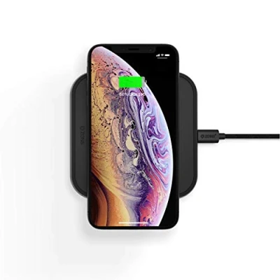 Afbeelding van Zens Single Wireless Charger, 15W Charger voor iPhone/AirPods/Android/Qi compatibele apparaten, inclusief 18W USB C PD lichtnetadapter (EU/UK/US) en 1,5M kabel, Zwart