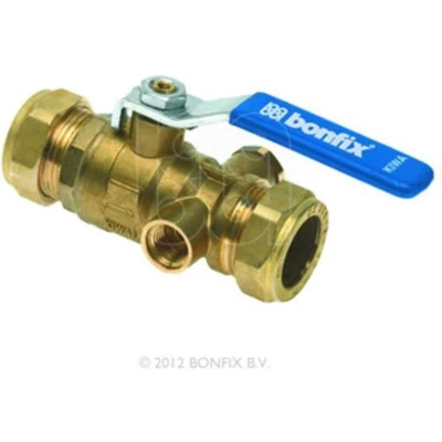 Afbeelding van Bonfix Kogelkraan Met aftapgelegenheid 12x12mm