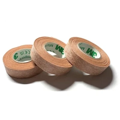 Afbeelding van 3M Micropore Chirurgische Tape, Hypoallergeen, Lichtbruin, 1,25 x 9,1 m, 3 stuks