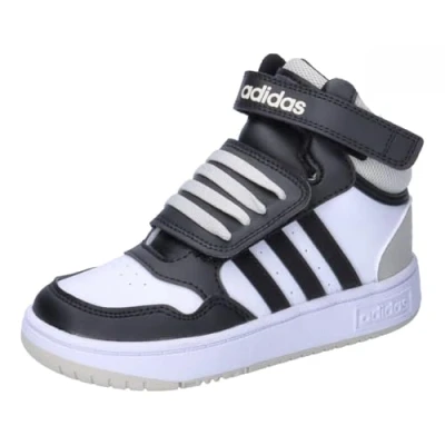 Afbeelding van adidas Uniseks Kind Hoops Mid Shoes, Cloud white/core black/orbit grey, 21 EU