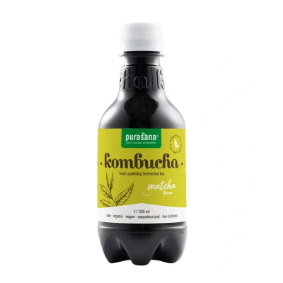 Afbeelding van Purasana Kombucha Fresh Sparkling Fermented Tea Matcha Flavour 330ML
