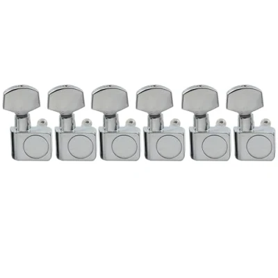 Afbeelding van Musiclily Pro 6 in lijn 2 pins Gesloten Gitaar Tuners Stemmechanieken voor Fender Strat/Tele, Chroom