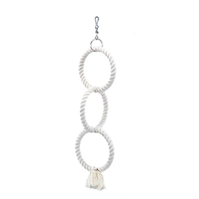 Afbeelding van Nobby Cage Toy, 3 klimringen van katoen wit klein; 48/14 cm