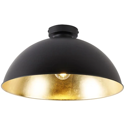 Afbeelding van QAZQA Plafondlamp zwart met goud 42 cm verstelbaar Magnax