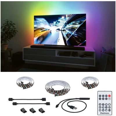 Afbeelding van LED strip basisset Paulmann TV Strips 55 Zoll 78880 vast ingebouwd Vermogen: 3 W RGB