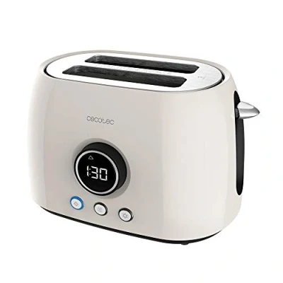 Afbeelding van Cecotec Digital Broodrooster ClassicToast 8000 Beige Double. 800 W, 2 extra brede korte sleuven, 3 Vooraf ingestelde functies, 6