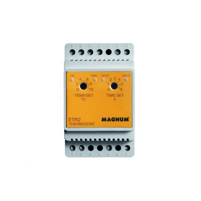 Afbeelding van Magnum etr 2 din rail thermostaat temperatuur vocht 1 x 16a 230 volt 900056