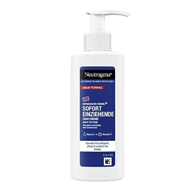 Afbeelding van Neutrogena Onmiddellijk intrekkende handcrème , lichte en niet vette vochtinbrengende crème met glycerine + vitamine E bij droge, gebarsten handen,150 ml (1 pack),Wit