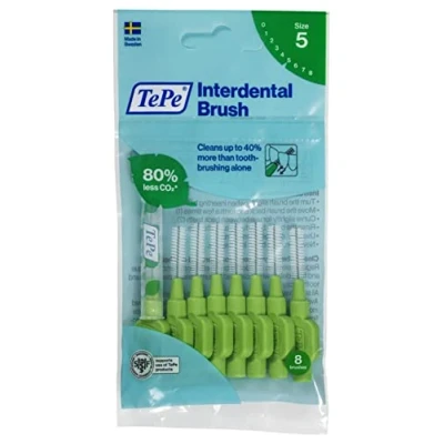 Afbeelding van 10x TePe Interdentale Ragers Original 0,8 mm Groen blister à 8 stuks