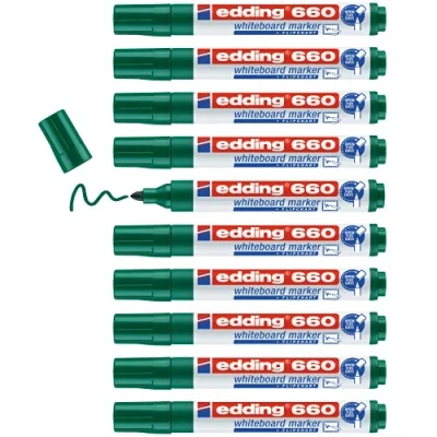 Afbeelding van Markeerstift Edding 661 Whiteboard Groen 10 Stuks