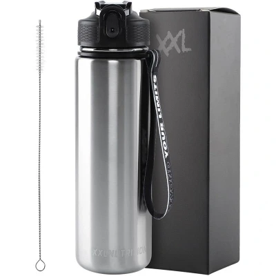 Afbeelding van Xxl nutrition hydrate bottle thermo 750ml in de kleur zilver.