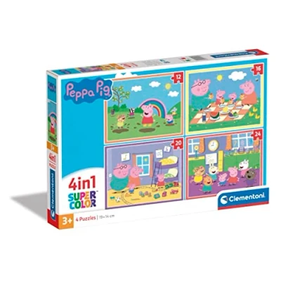 Afbeelding van Clementoni Puzzel 4 in 1 Peppa Pig