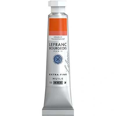 Afbeelding van Lefranc Bourgeois 404932 Extra fijne olieverf met hoogwaardige kunstenaarspigmenten, lichtecht, verouderingsbestendig 20ml Tube, Transparent Orange